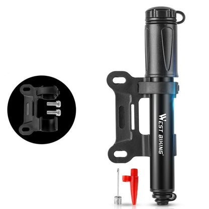 West Biking Bicycle High Pressure Pump Mini Portable Basketball Inflator With Hose, Basketball Inflator With Hose(Black)
