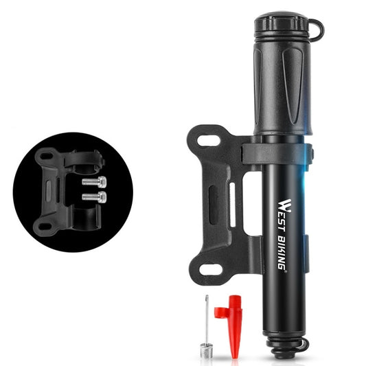 West Biking Bicycle High Pressure Pump Mini Portable Basketball Inflator With Hose, Basketball Inflator With Hose(Black)