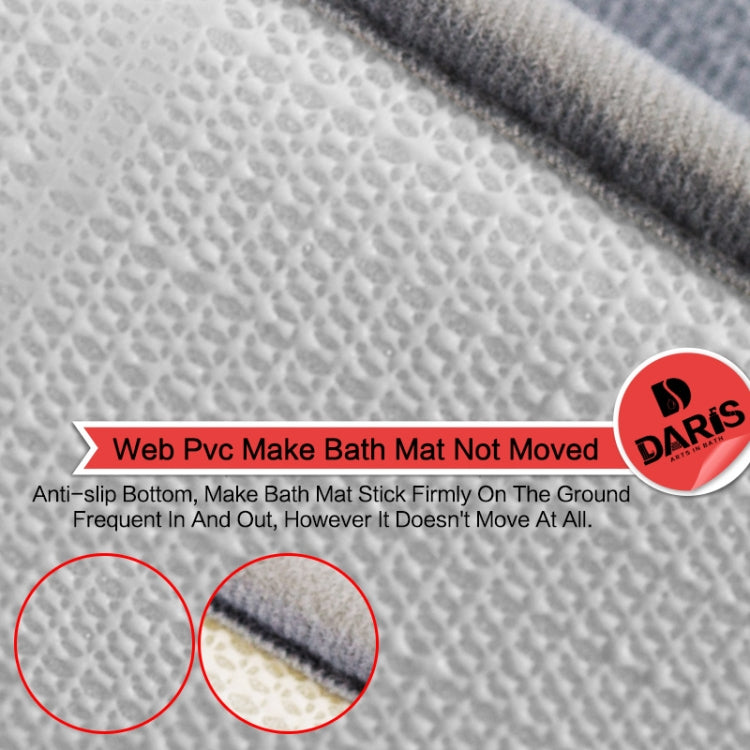 Non Slip Water Absorption Rug Bathroom Mat Shaggy Memory Foam Kitchen Door Floor Mat, 40X60CM