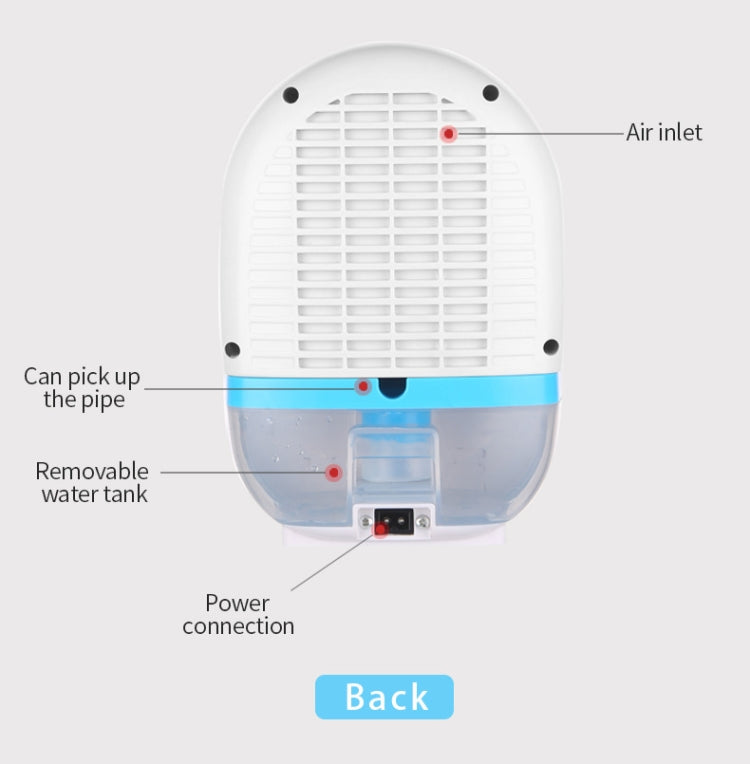 GZ-1901 Semiconductor Mini Dehumidifier Household Small Dehumidifier Bedroom Dehumidifier Moisture Absorber, EU Plug, UK Plug