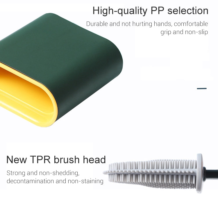 Household Long Handle Soft Plastic Gap Toilet Brush TPR Decontamination Cleaning Brush, White, Pink, Light Blue, Green