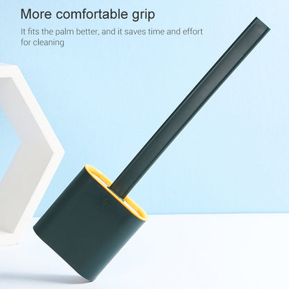 Household Long Handle Soft Plastic Gap Toilet Brush TPR Decontamination Cleaning Brush, White, Pink, Light Blue, Green