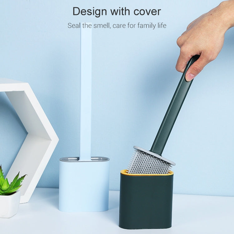 Household Long Handle Soft Plastic Gap Toilet Brush TPR Decontamination Cleaning Brush, White, Pink, Light Blue, Green