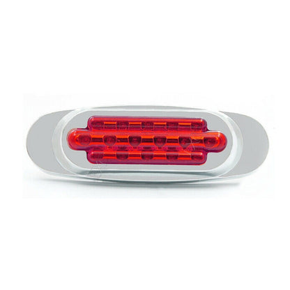 12-24V 2000-4000K 16 LEDs Electroplating Side Lights Side Tail Lights Cargo Truck Modification Light, Red (2 Lines Always Bright), Yellow (2 Lines Always Bright), Red (High and Low Light 3 Lines), Yellow (High and Low Light 3 Lines)