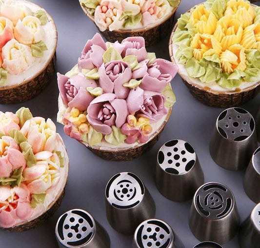 27 in 1 Decorating Mouth Set Seamless Cream Squeezing Mouth, 27 PCS/Set