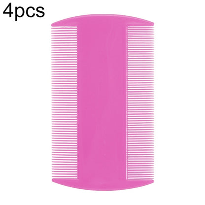 4pcs Pet Comb Double-Sided Comb Dog Cleaning Supplies Cat Comb Pet Grooming Supplies, White, Light Blue, Green, Dark Blue, Orange, Purple
