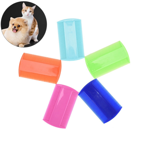 4pcs Pet Comb Double-Sided Comb Dog Cleaning Supplies Cat Comb Pet Grooming Supplies, White, Light Blue, Green, Dark Blue, Orange, Purple