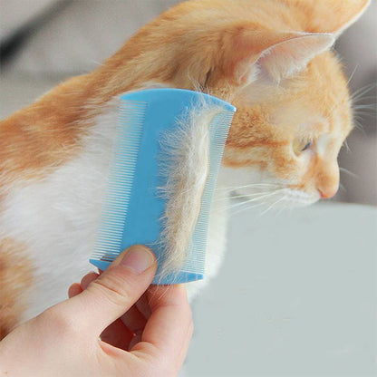 4pcs Pet Comb Double-Sided Comb Dog Cleaning Supplies Cat Comb Pet Grooming Supplies, White, Light Blue, Green, Dark Blue, Orange, Purple