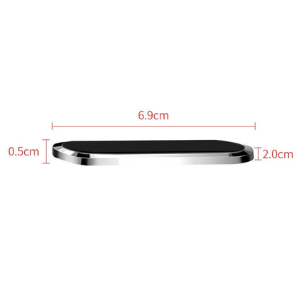 F601 4 PCS One Word Long Magnet Car Bracket Car Navigation Lazy Magnetic Metal Bracket, Water Chestnut Black, Water Chestnut Silver, Water Chestnut Gold, Rounded Black, Rounded Silver, Rounded Gold