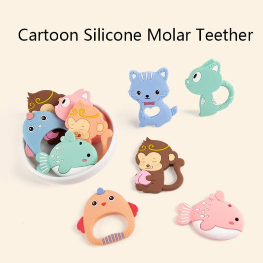 MJYJ019 Silicone Baby Teether Children Molar Stick Toy, Pink, Blue, Orange, Small Fish-Blue, Small Fish-Pink, Small Fish-Green, Fox-Blue, Fox-Pink, Fox-Green, Monkey-Pink, Monkey-Orange, Monkey-Coffee, Kitten-Coffee, Kitten-Blue, Kitten-Pink