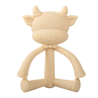 Three-Dimensional Cartoon Silicone Baby Teether Molar Rods Children Toys Maternal And Child Supplies, Gray Green, Beige, Light Coffee, Peach Powder, Scalper, Pink Sheep, Yellow Sheep, Coffee  Sheep, Green Sheep, Beige Sheep