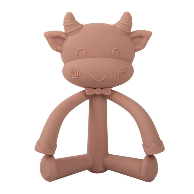 Three-Dimensional Cartoon Silicone Baby Teether Molar Rods Children Toys Maternal And Child Supplies, Gray Green, Beige, Light Coffee, Peach Powder, Scalper, Pink Sheep, Yellow Sheep, Coffee  Sheep, Green Sheep, Beige Sheep