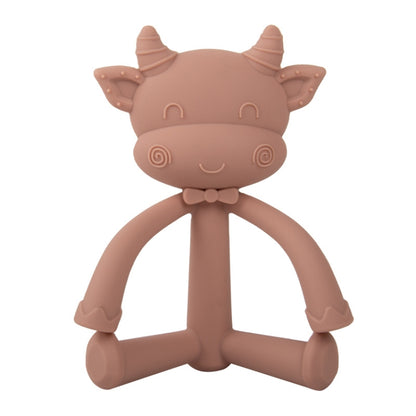 Three-Dimensional Cartoon Silicone Baby Teether Molar Rods Children Toys Maternal And Child Supplies, Gray Green, Beige, Light Coffee, Peach Powder, Scalper, Pink Sheep, Yellow Sheep, Coffee  Sheep, Green Sheep, Beige Sheep