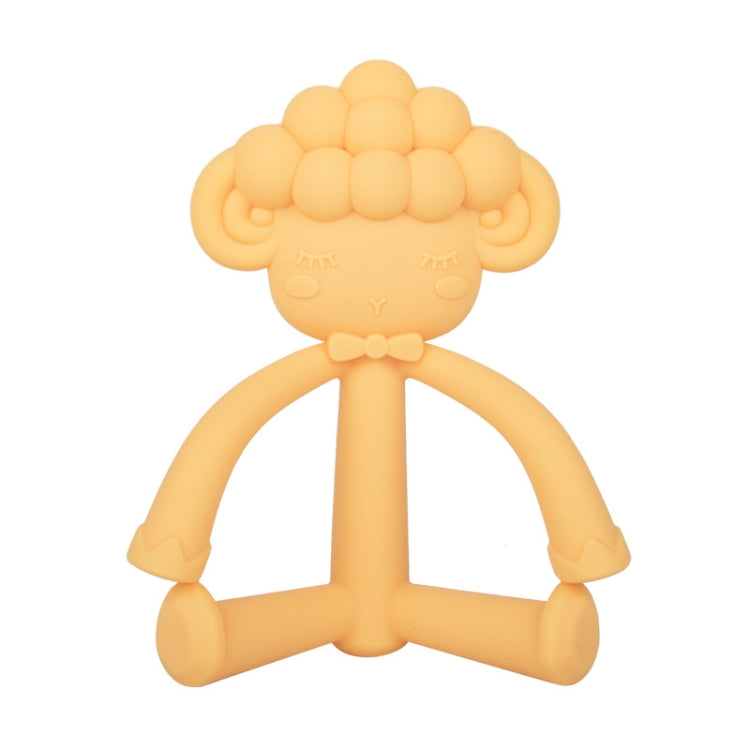 Three-Dimensional Cartoon Silicone Baby Teether Molar Rods Children Toys Maternal And Child Supplies, Gray Green, Beige, Light Coffee, Peach Powder, Scalper, Pink Sheep, Yellow Sheep, Coffee  Sheep, Green Sheep, Beige Sheep