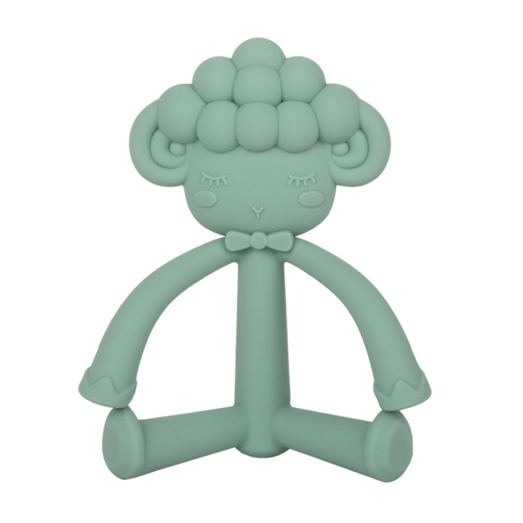 Three-Dimensional Cartoon Silicone Baby Teether Molar Rods Children Toys Maternal And Child Supplies, Gray Green, Beige, Light Coffee, Peach Powder, Scalper, Pink Sheep, Yellow Sheep, Coffee  Sheep, Green Sheep, Beige Sheep