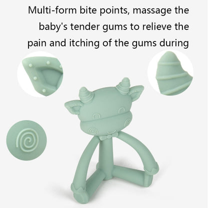 Three-Dimensional Cartoon Silicone Baby Teether Molar Rods Children Toys Maternal And Child Supplies, Gray Green, Beige, Light Coffee, Peach Powder, Scalper, Pink Sheep, Yellow Sheep, Coffee  Sheep, Green Sheep, Beige Sheep