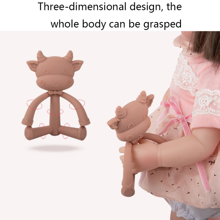 Three-Dimensional Cartoon Silicone Baby Teether Molar Rods Children Toys Maternal And Child Supplies, Gray Green, Beige, Light Coffee, Peach Powder, Scalper, Pink Sheep, Yellow Sheep, Coffee  Sheep, Green Sheep, Beige Sheep