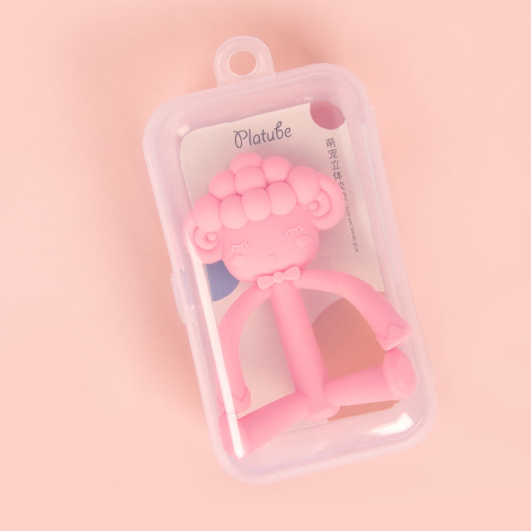 Three-Dimensional Cartoon Silicone Baby Teether Molar Rods Children Toys Maternal And Child Supplies, Gray Green, Beige, Light Coffee, Peach Powder, Scalper, Pink Sheep, Yellow Sheep, Coffee  Sheep, Green Sheep, Beige Sheep