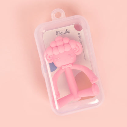 Three-Dimensional Cartoon Silicone Baby Teether Molar Rods Children Toys Maternal And Child Supplies, Gray Green, Beige, Light Coffee, Peach Powder, Scalper, Pink Sheep, Yellow Sheep, Coffee  Sheep, Green Sheep, Beige Sheep
