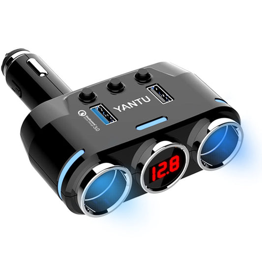 شاحن سيارة YANTU B39 ولاعة سجائر متعددة الوظائف USB سريع الشحن، سلكي بدون جهد، جهد سلكي، لاسلكي بدون جهد، جهد لاسلكي، لاسلكي كوالكوم بدون جهد، لاسلكي كوالكوم جهد، لاسلكي عالي الطاقة بدون جهد...