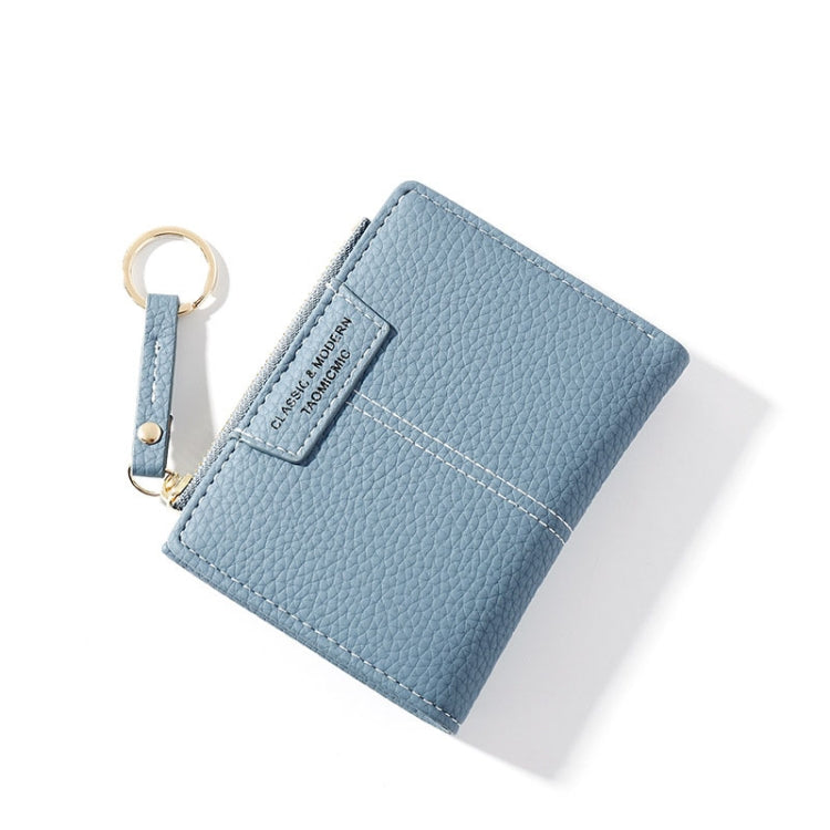 928666 Multi-Card Keychain Coin Purse Short Ladies Wallet, Yellow, Red, Blue, Brown, Black