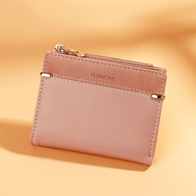 928010 Frosted All-Match Coin Purse Multi-Card Buckle Short Zipper Women Wallet