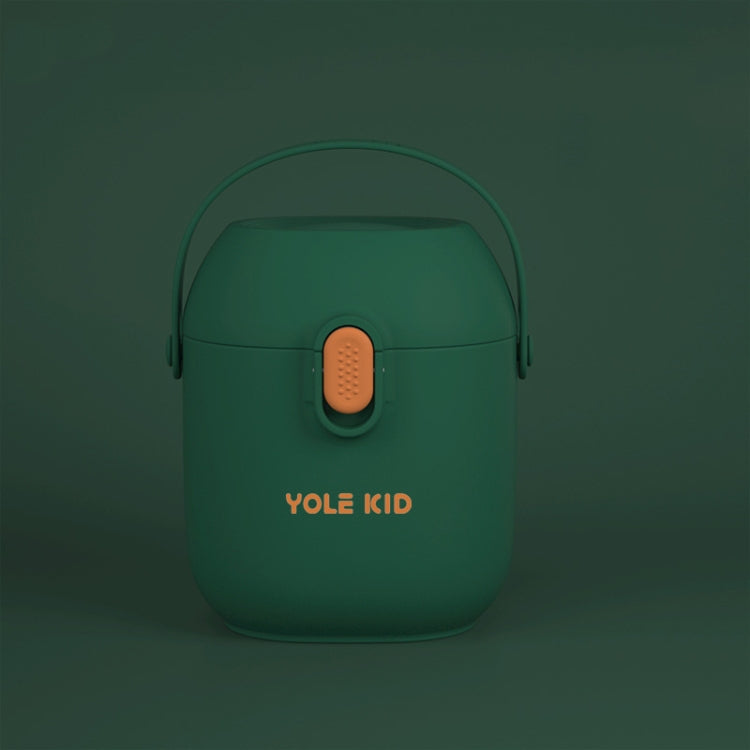 2 PCS YOLE KID Baby Milk Powder Box Large-Capacity Portable Out-Packing Gimi Powder Box Baby Food Supplement Storage Sealed Tank, Mustard Yellow, Matcha Green, Olive Green, Peacock Blue, Cinnabar Red, Rouge Powder