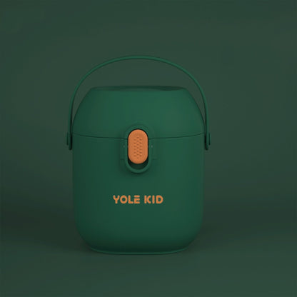 2 PCS YOLE KID Baby Milk Powder Box Large-Capacity Portable Out-Packing Gimi Powder Box Baby Food Supplement Storage Sealed Tank, Mustard Yellow, Matcha Green, Olive Green, Peacock Blue, Cinnabar Red, Rouge Powder