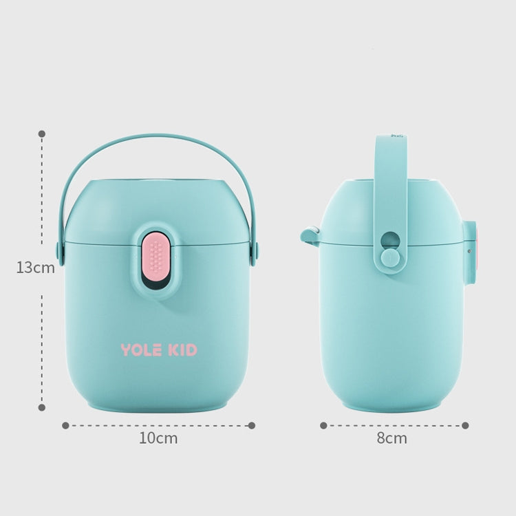 2 PCS YOLE KID Baby Milk Powder Box Large-Capacity Portable Out-Packing Gimi Powder Box Baby Food Supplement Storage Sealed Tank, Mustard Yellow, Matcha Green, Olive Green, Peacock Blue, Cinnabar Red, Rouge Powder