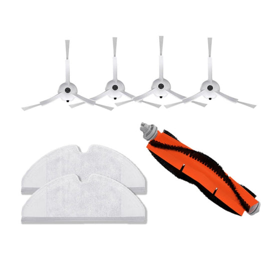 Sweeping Robot Accessories For Xiaomi Mijia Rock, Specification:, Main Brush+4 Side brush+2 Rag, Removable Main Brush