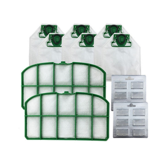 Vacuum Cleaner Accessories Suitable For Vorwerk VK200, Specification:, Suit, 3 PCS Dust Bag, 3 PCS Filter, 5 PCS Scented Tea