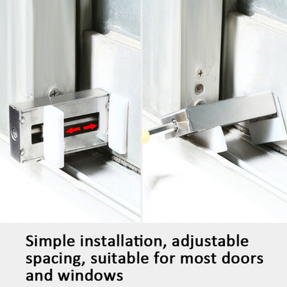 2 PCS Aluminum Screen Window Door Lock Child Protection Safety Lock Anti-theft Stopper, Hex Key, One-word Key