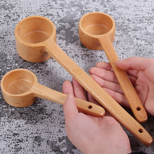 Long-Handled Wooden Spoon Seasoning Spoon Dessert Coffee Milk Tea Spoon, Seasoning Spoon Small, Seasoning Spoon Medium, Seasoning Spoon Large