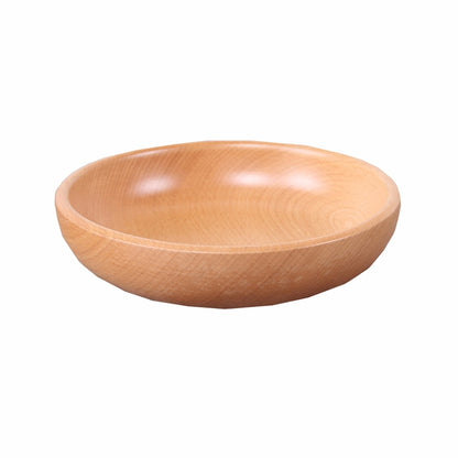 Round Fruit Plate Salad Bowl Thick Wood Dried Fruit Plate Fruit Sushi Plate, 15cm, 20cm, 25cm, 30cm