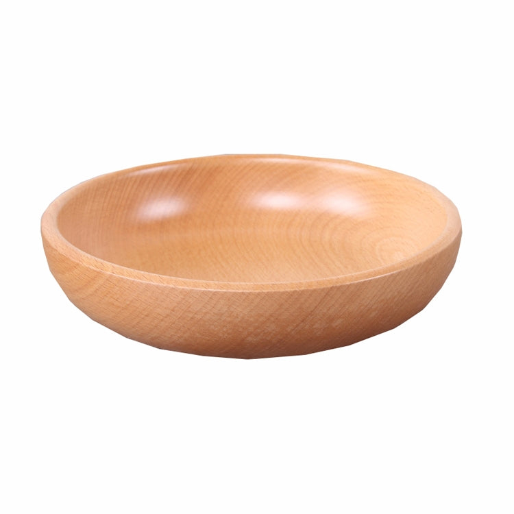 Round Fruit Plate Salad Bowl Thick Wood Dried Fruit Plate Fruit Sushi Plate, 15cm, 20cm, 25cm, 30cm