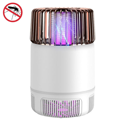قاتل البعوض بمحفز ضوئي USB، جهاز قتل البعوض بالصدمات الكهربائية، جهاز قتل البعوض 2 في 1، ذهبي أبيض (صدمة كهربائية + شفط)، أبيض (صدمة كهربائية)