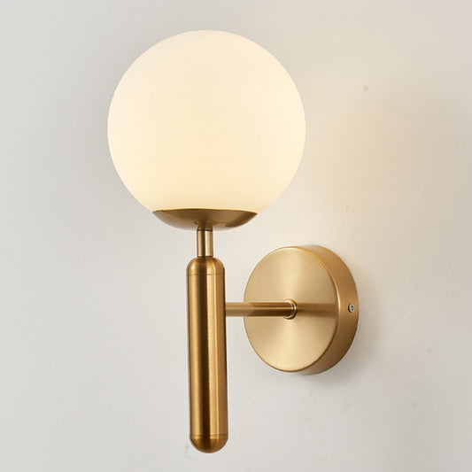 6102 Round Glass LED Wall Light Hotel Bedroom Bedside Living Room
