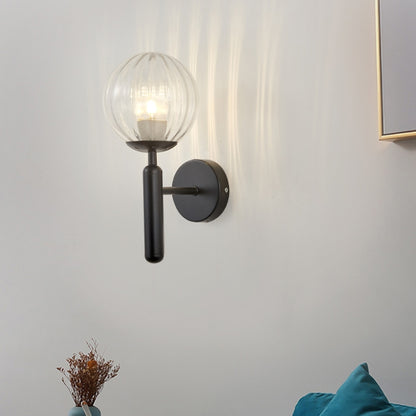 6102 Round Glass LED Wall Light Hotel Bedroom Bedside Living Room