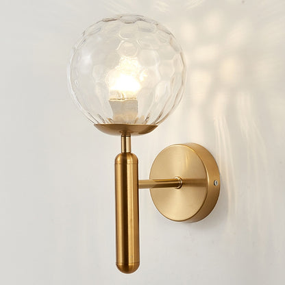 6102 Round Glass LED Wall Light Hotel Bedroom Bedside Living Room