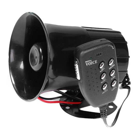Car Motorcycle Horn 12V Alarm Horn 6-Tone Loudspeaker, 6-Tone