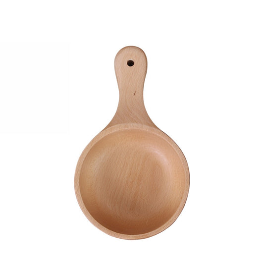 Instant Noodle Bowl Wooden Kimchi Bowl Fruit Salad Wooden Bowl With Handle, Small