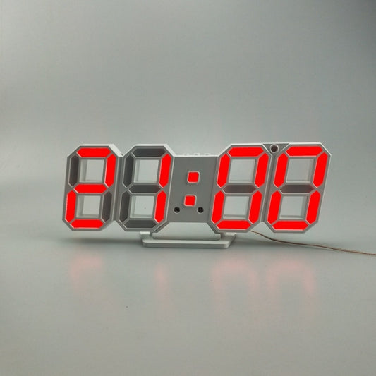 6609 ساعة منبه LED ستيريو ثلاثية الأبعاد لغرفة المعيشة، ساعة حائط ثلاثية الأبعاد، أحمر، أخضر، إطار أسود، ضوء أزرق، إطار أسود، ضوء برتقالي، إطار أسود، ضوء وردي، إطار أسود، ضوء أخضر، إطار أسود، ضوء أحمر