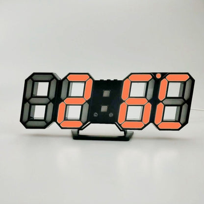 6609 ساعة منبه LED ستيريو ثلاثية الأبعاد لغرفة المعيشة، ساعة حائط ثلاثية الأبعاد، أحمر، أخضر، إطار أسود، ضوء أزرق، إطار أسود، ضوء برتقالي، إطار أسود، ضوء وردي، إطار أسود، ضوء أخضر، إطار أسود، ضوء أحمر