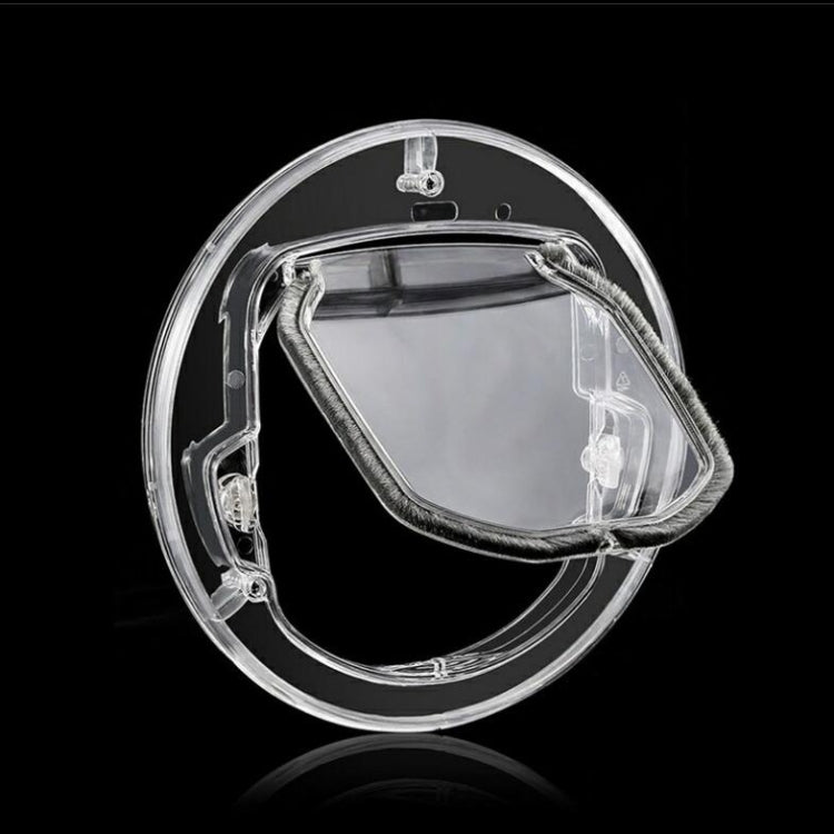 Pet Supplies PC Material Round Glass Door Cat Puppy Door Hole, Transparent
