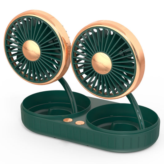 F303 Car USB Fan 12/24V Car Shake Head Fan, F303 (Gold), F303 (Silver)