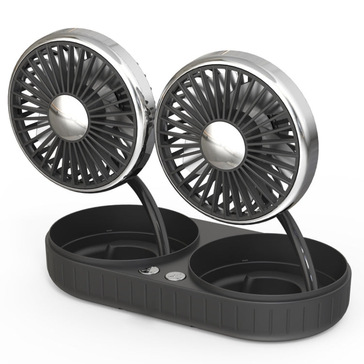 F303 Car USB Fan 12/24V Car Shake Head Fan, F303 (Gold), F303 (Silver)