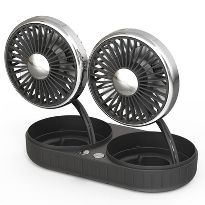 F303 Car USB Fan 12/24V Car Shake Head Fan, F303 (Gold), F303 (Silver)