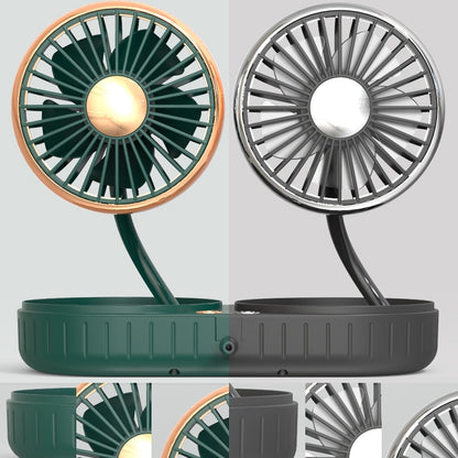 F303 Car USB Fan 12/24V Car Shake Head Fan, F303 (Gold), F303 (Silver)