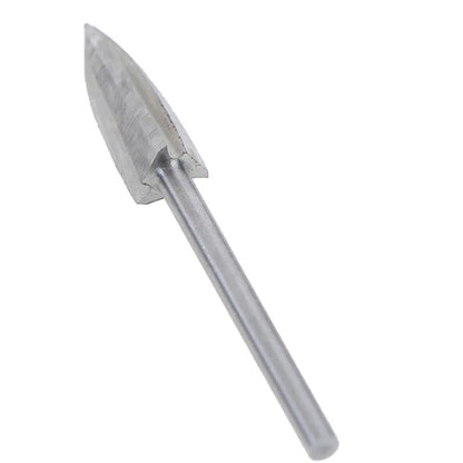 5 PCS / Set Woodworking White Steel Pointed Three-Blade Engraving Milling Cutter Electric Engraving Knife, Engraving Knife