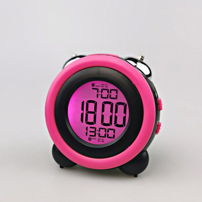 0705 Big Volume Simple Three-Dimensional LED Alarm Clock Mute Luminous Electronic Clock, Red, Light Blue, Light Green, Orange, Black Shell Green, Black Shell Pink, Black Shell Blue, Black Shell Orange